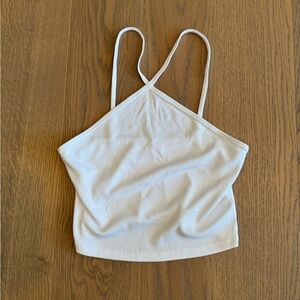 Aritzia criss cross crop top